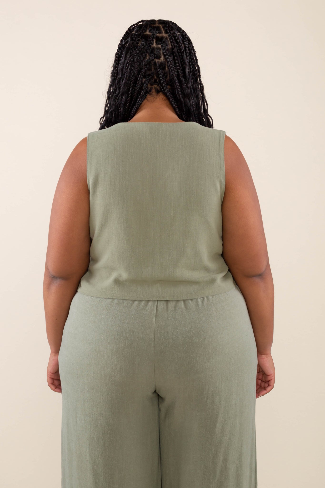 Linen Button Up Vest
