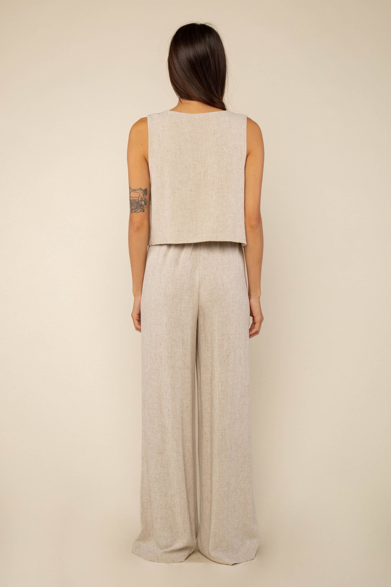 Linen Button Up Vest