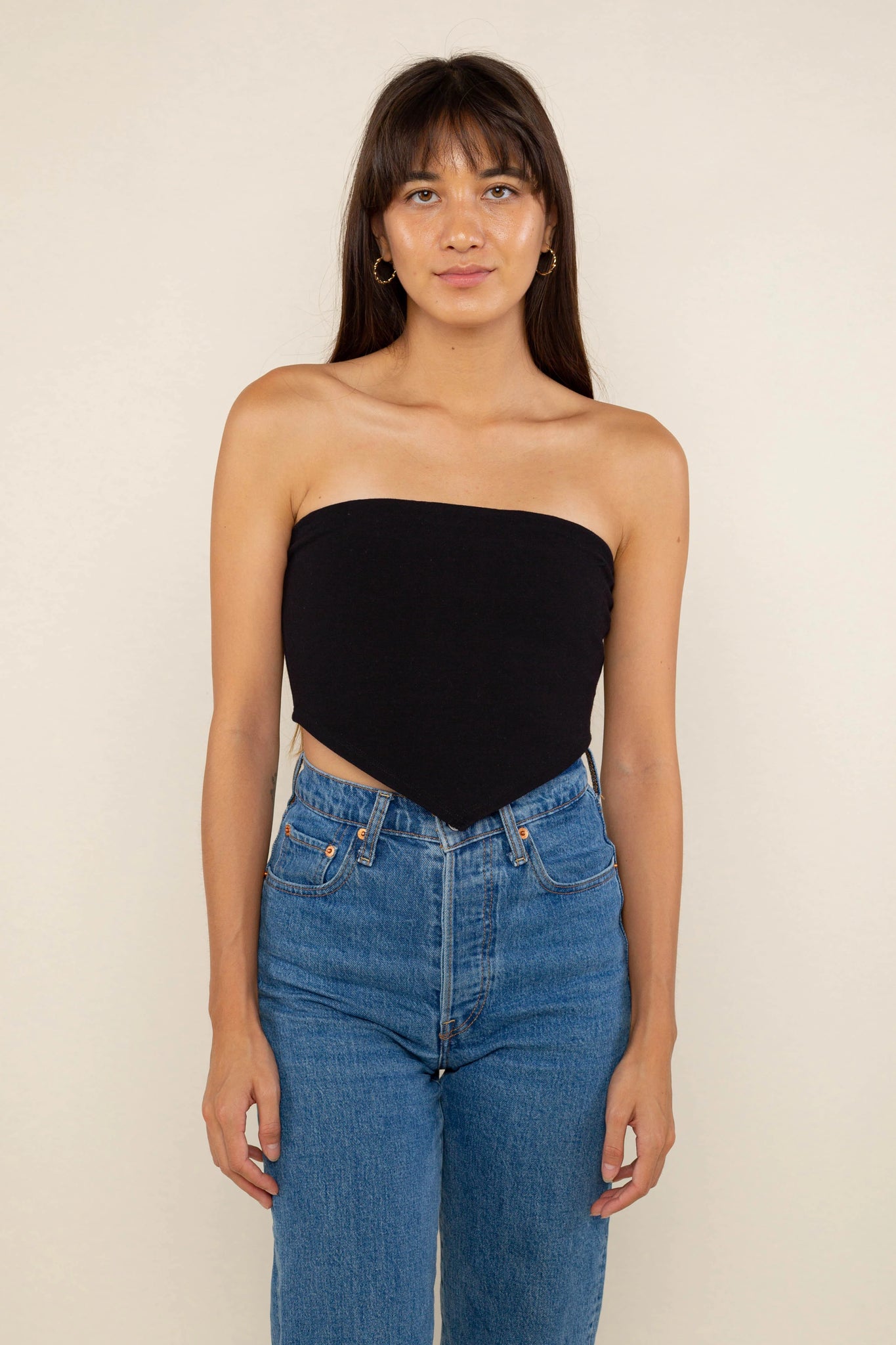 Cotton Jersey Triangle Top