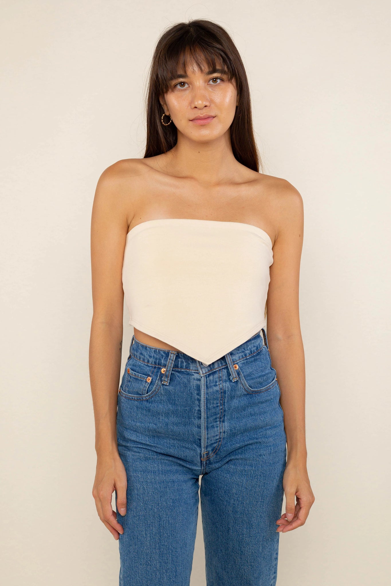 Cotton Jersey Triangle Top