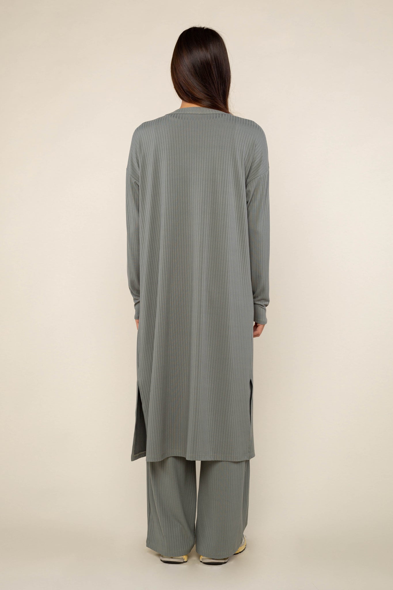 Long Rib Cardigan