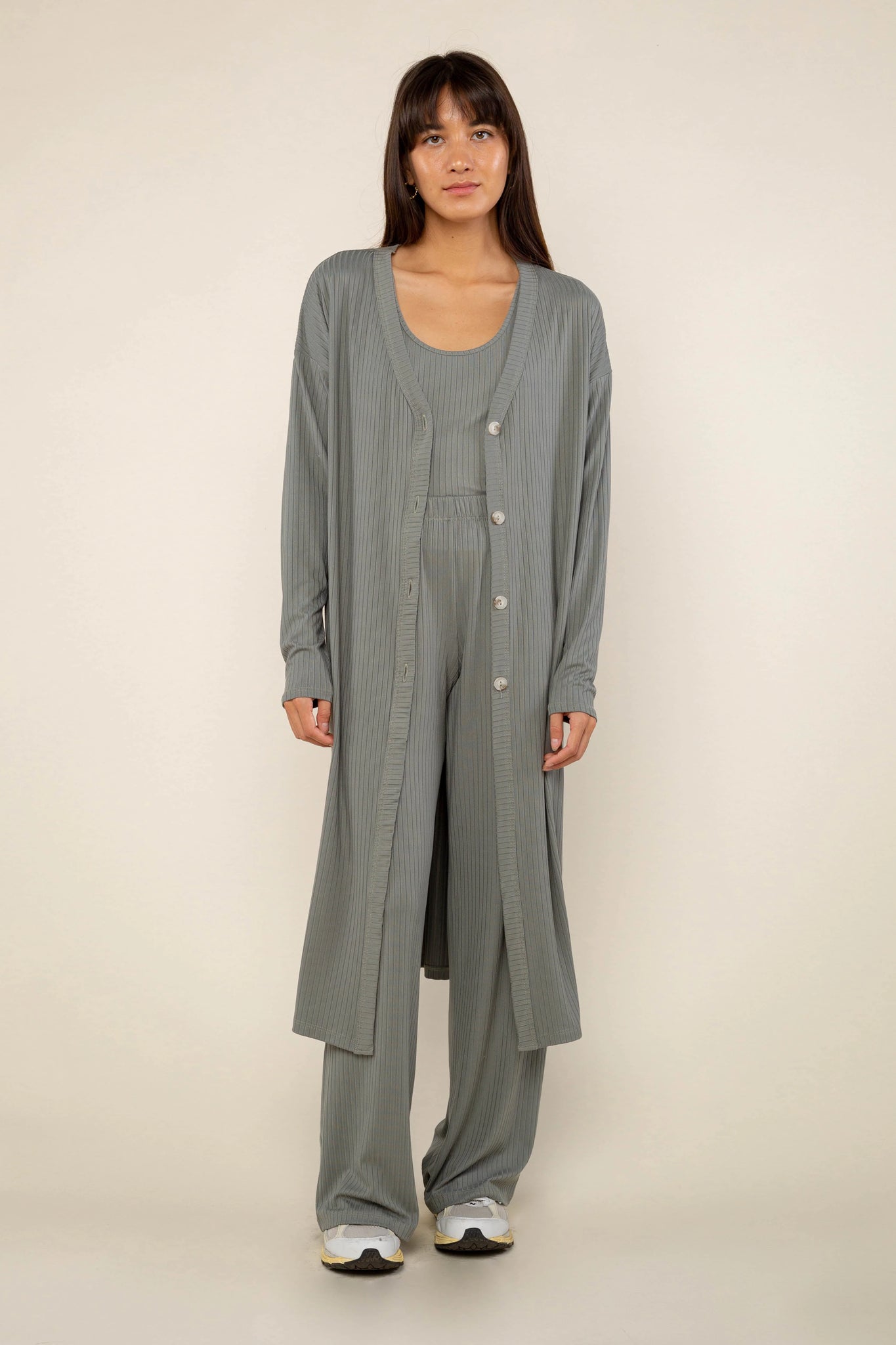 Long Rib Cardigan