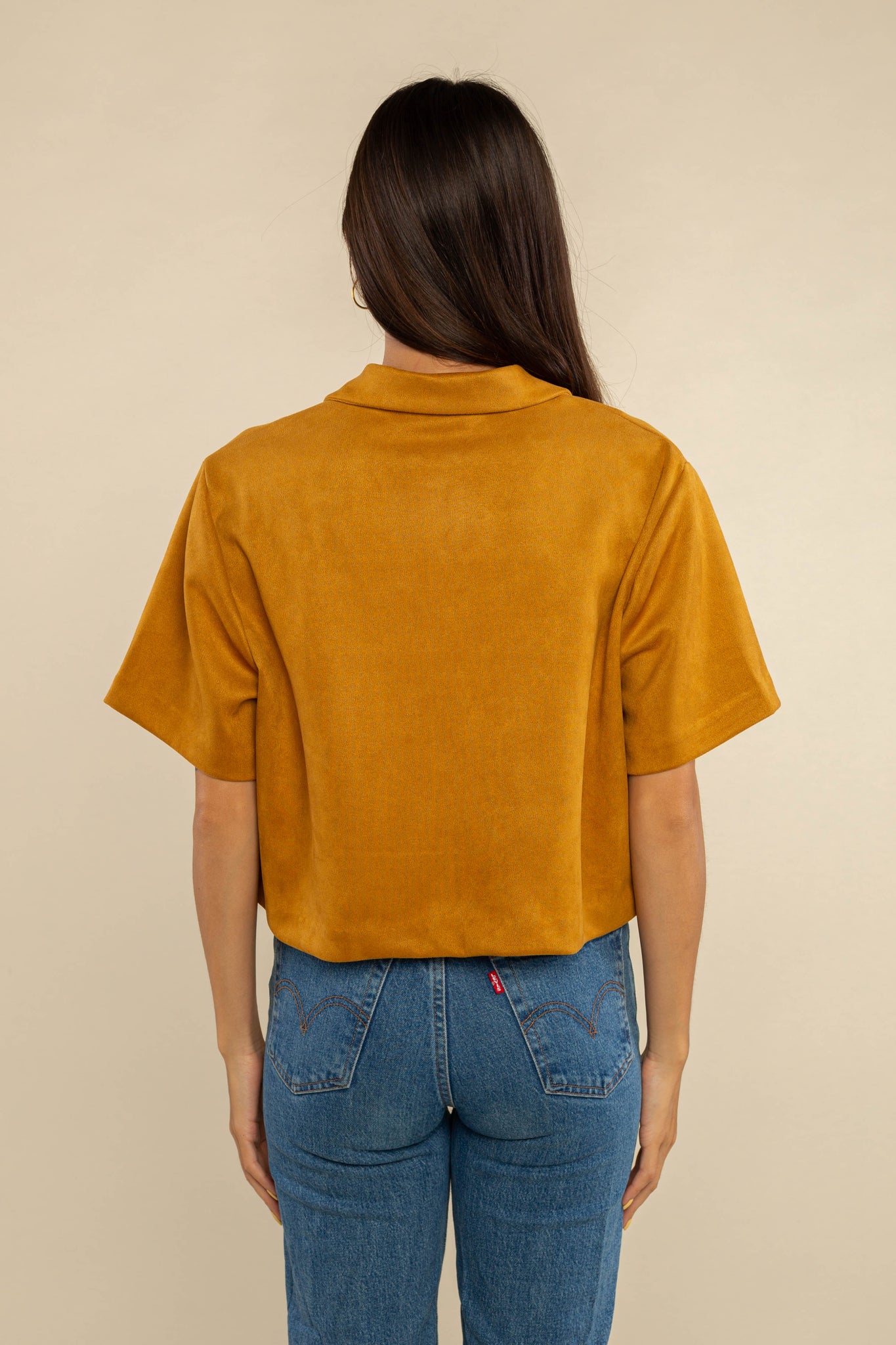 Faux Suede Top
