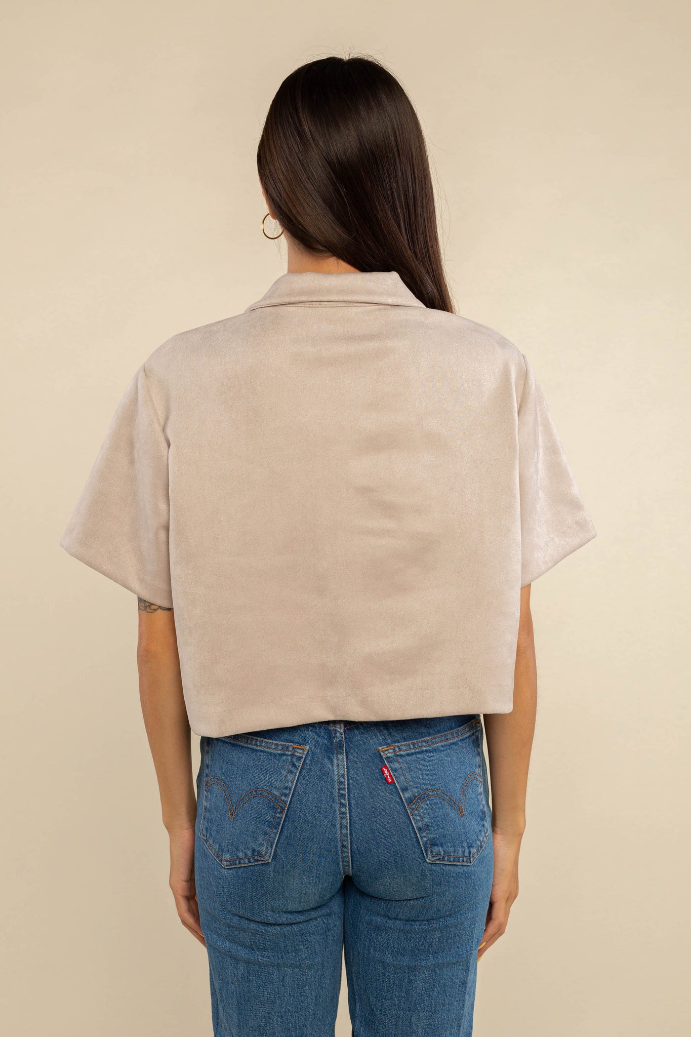 Faux Suede Top
