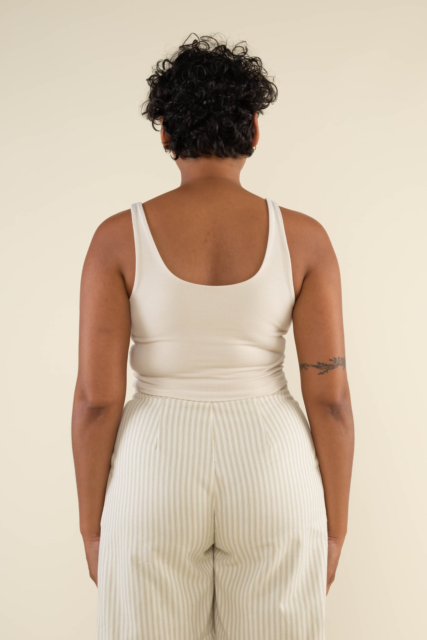 Hemp Cotton U-Neck Jersey Crop Tank