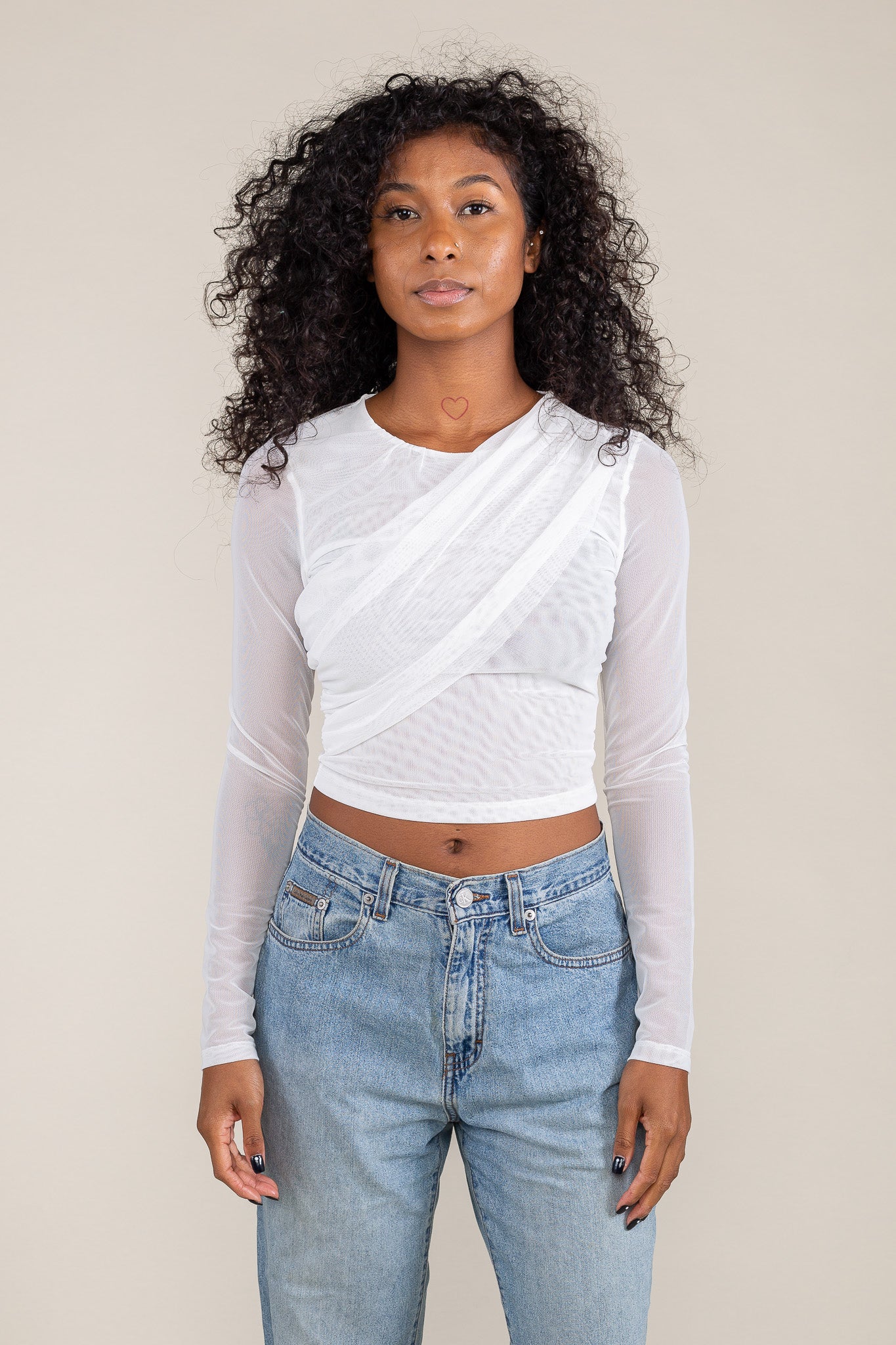 Drape Mesh Top