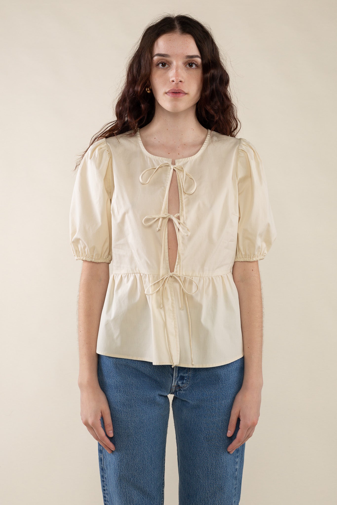 Poplin Tie Top