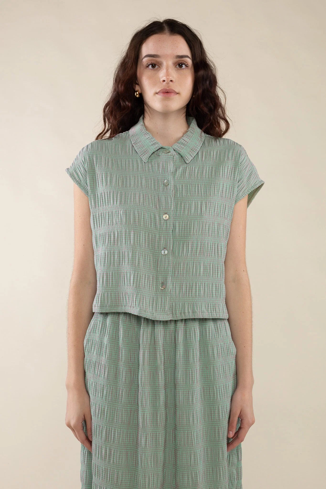 Checker Button Up Shirt