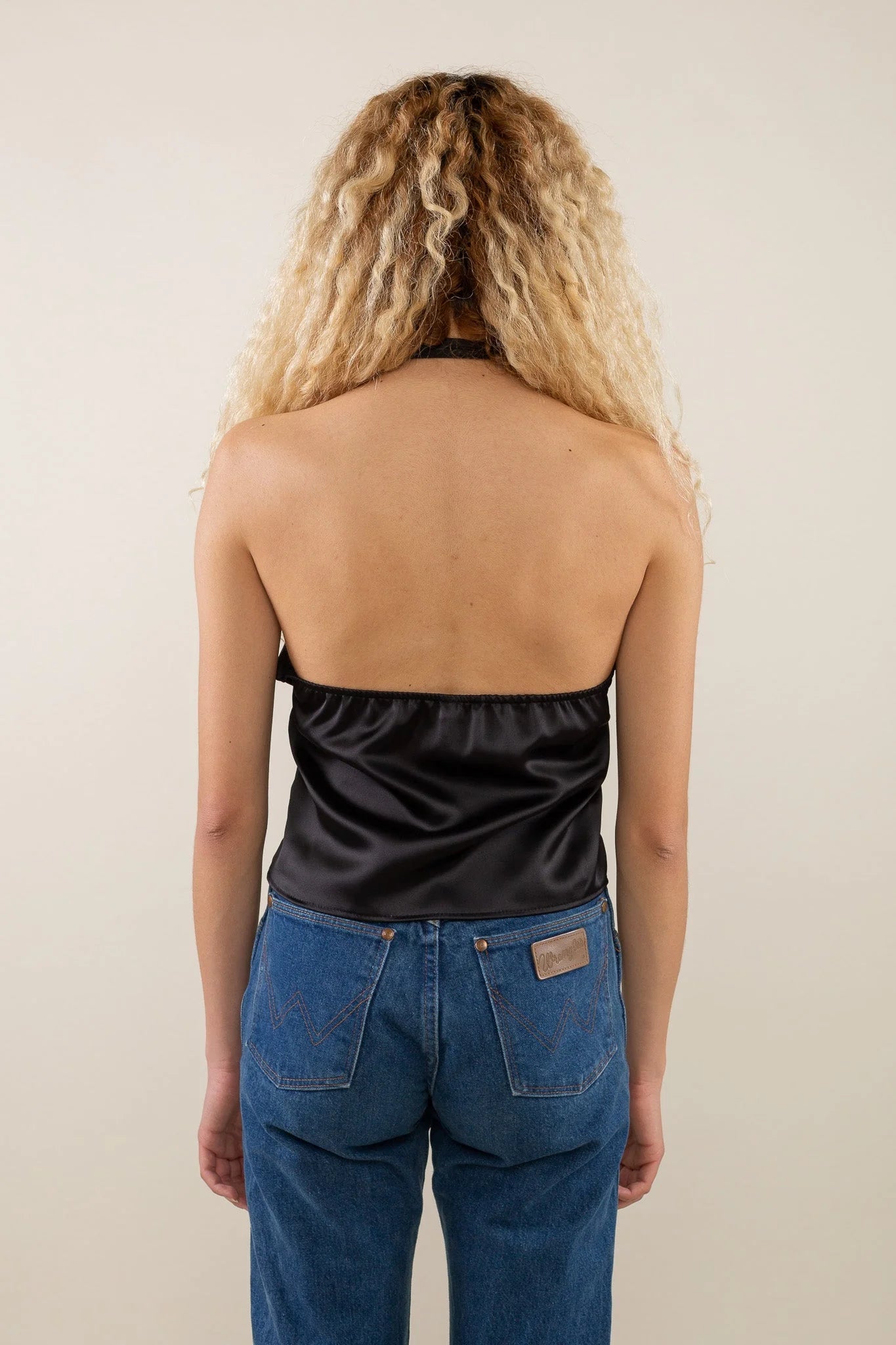 Satin Tie Halter Top