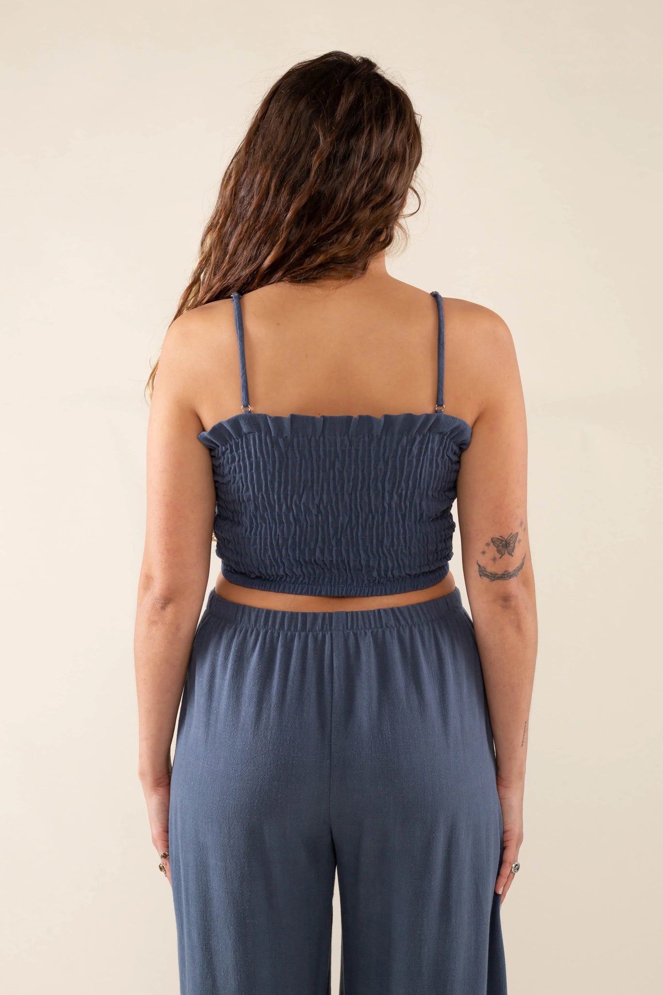 Linen Shirred Bandeau