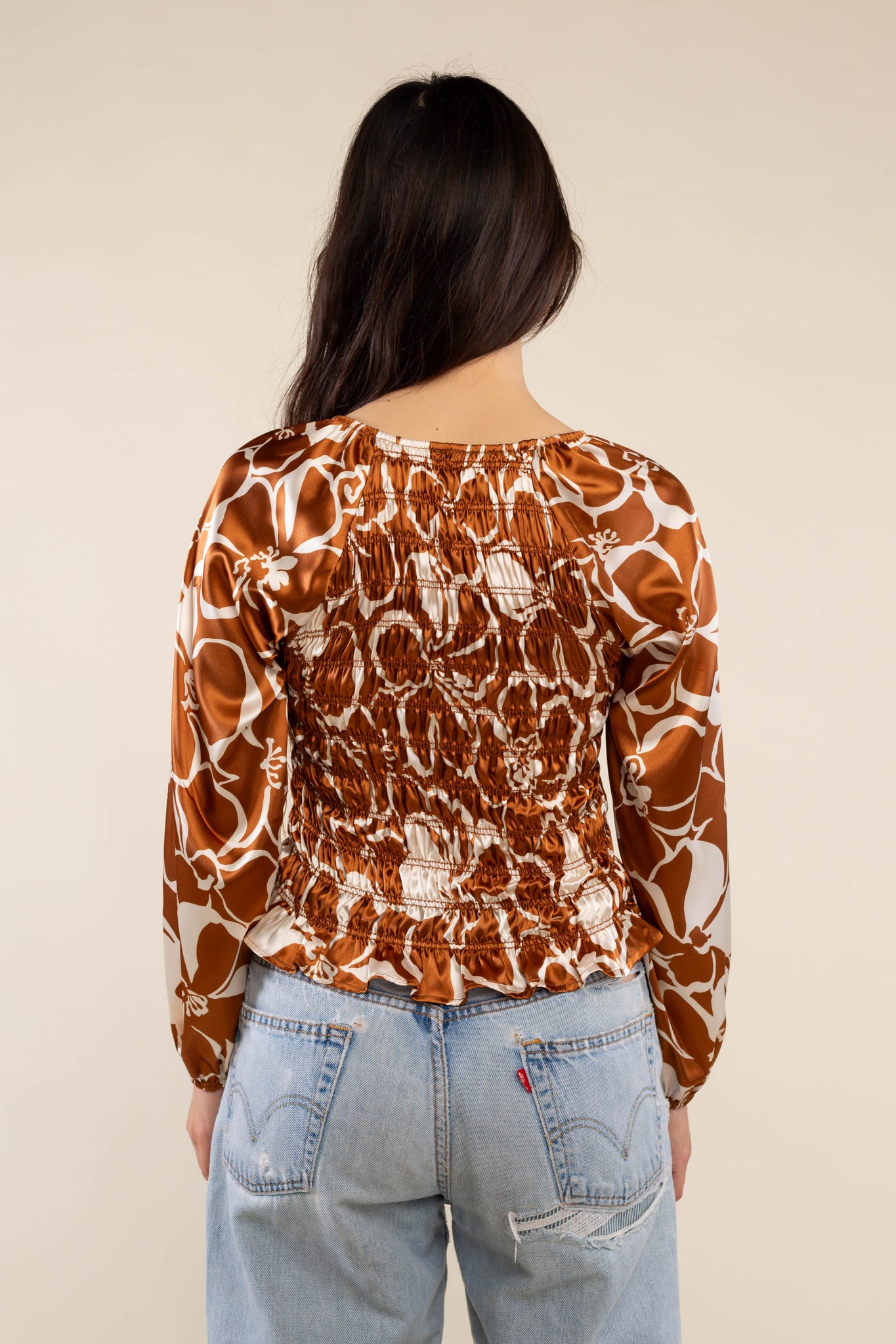 Satin Smock Blouse