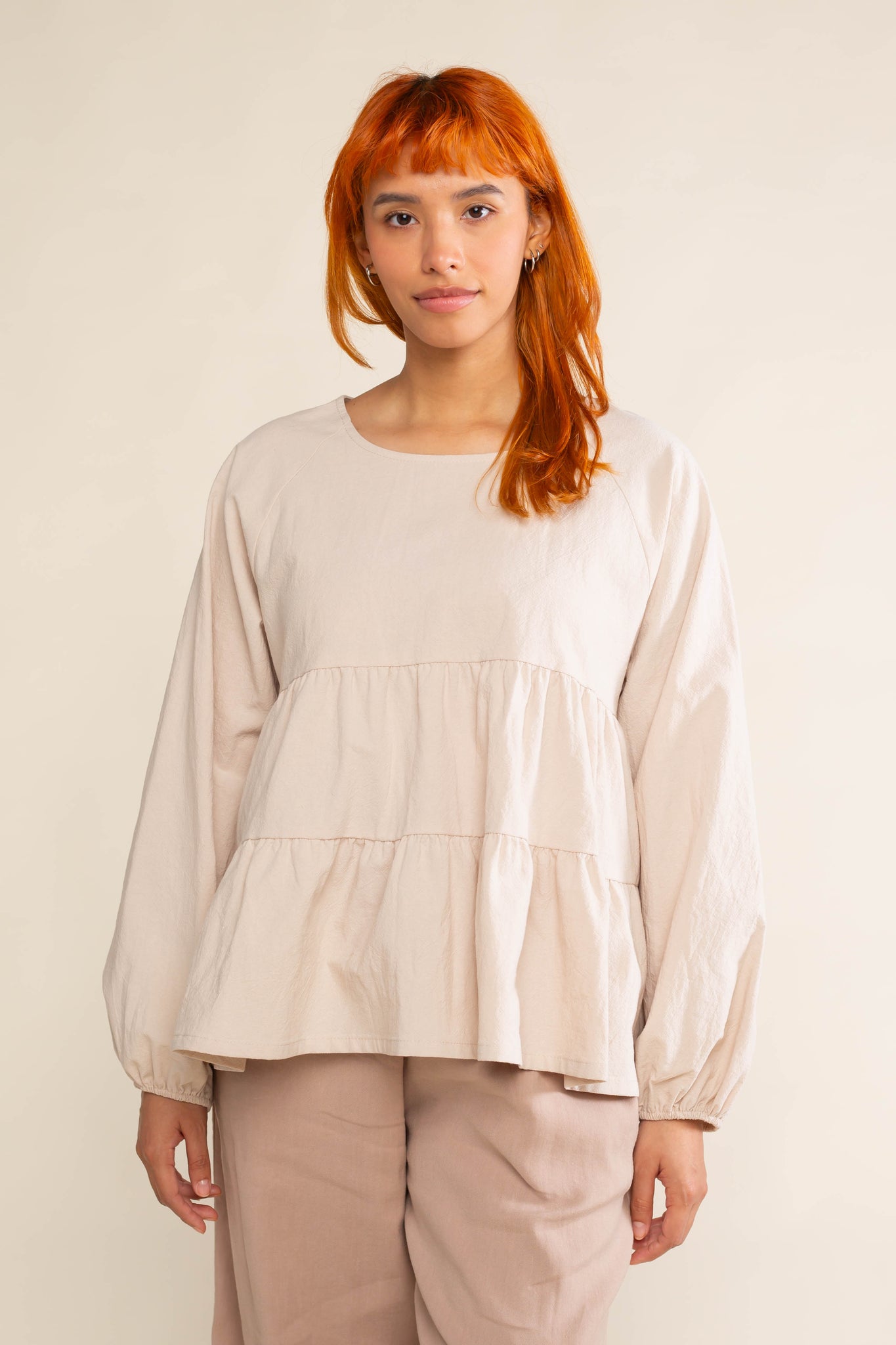 Cotton Tiered Blouse