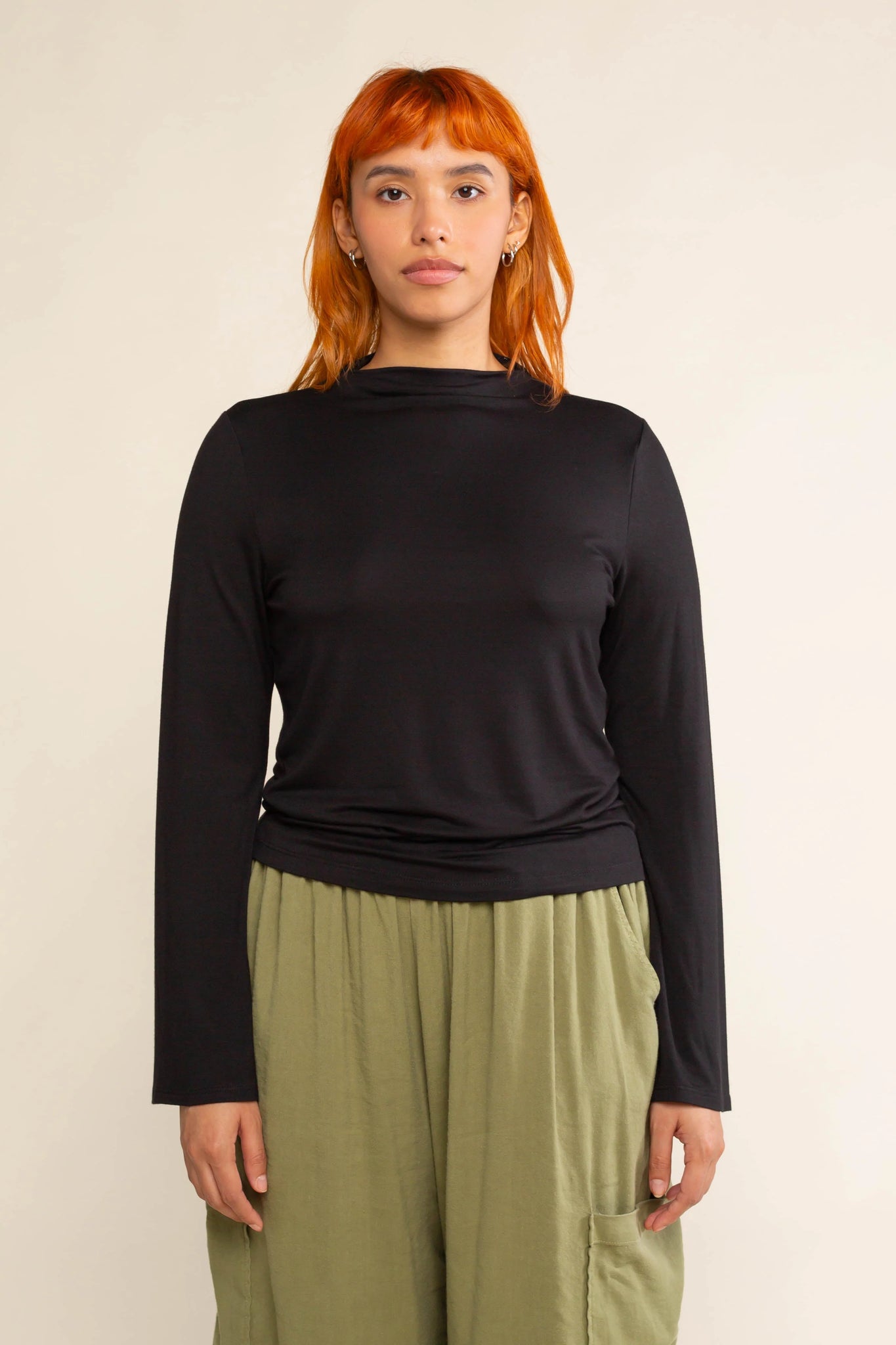 Bamboo Mock Neck Top