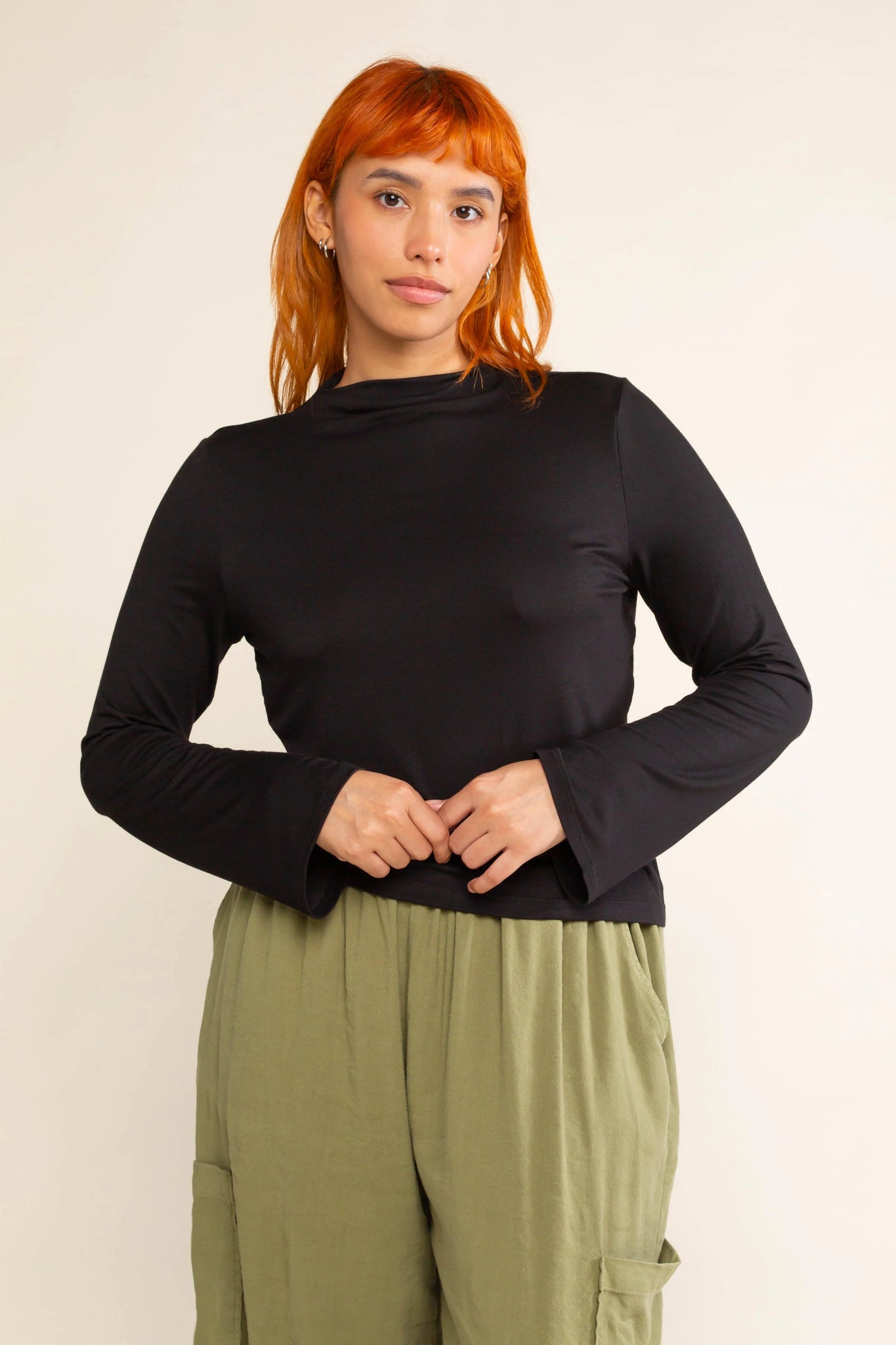 Bamboo Mock Neck Top