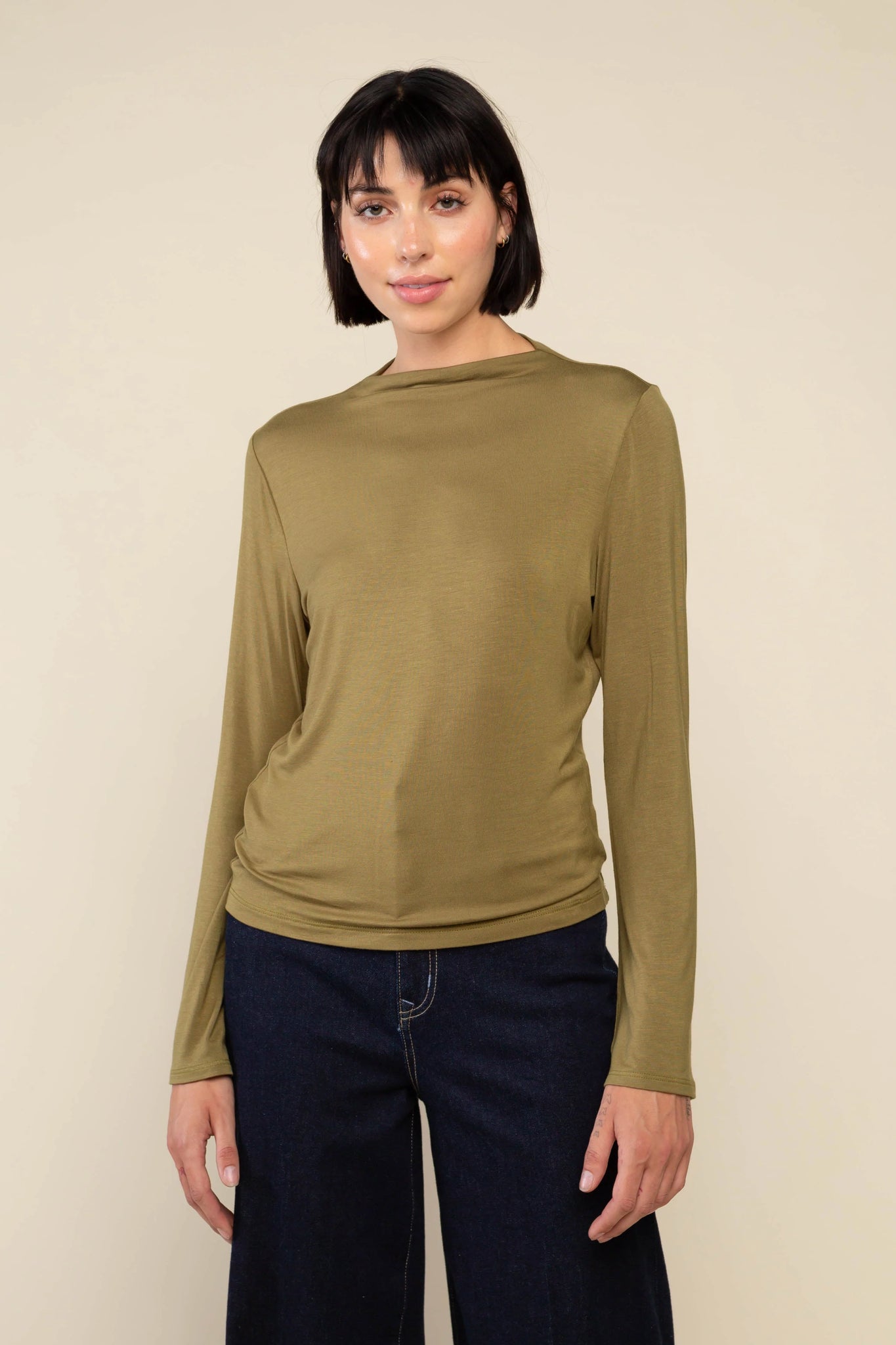 Bamboo Mock Neck Top