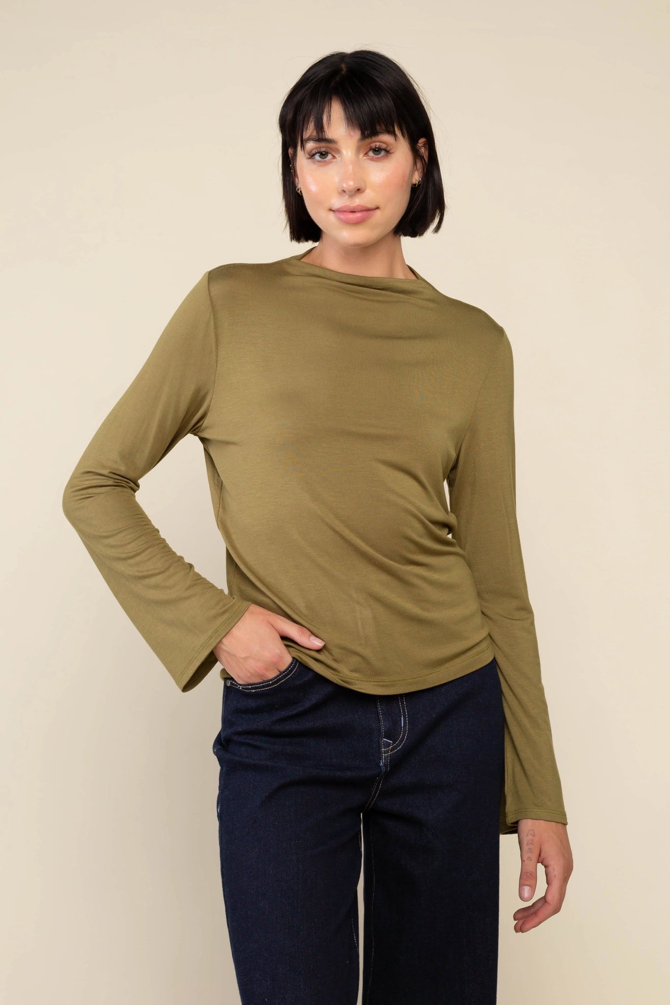 Bamboo Mock Neck Top