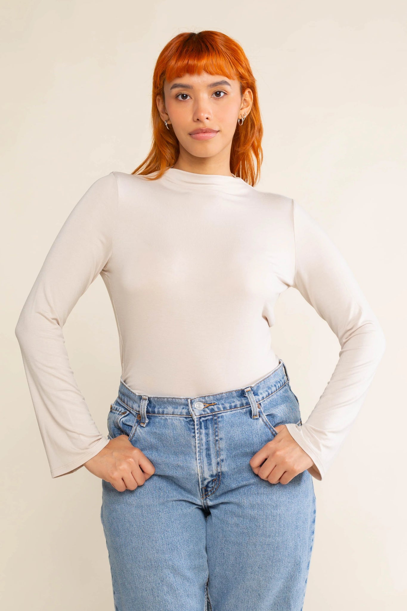 Bamboo Mock Neck Top