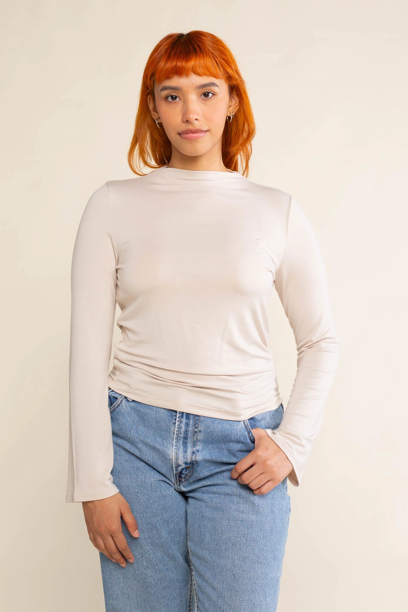 Bamboo Mock Neck Top