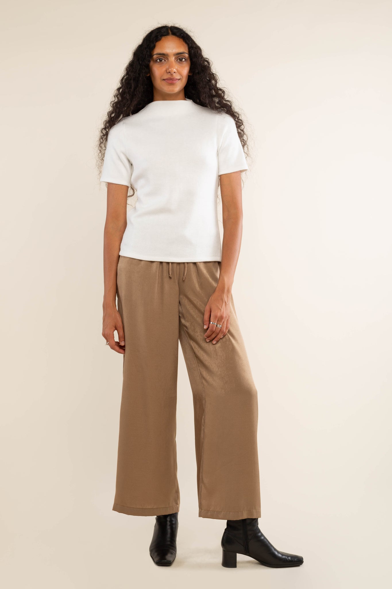Mock Neck Heavy Knit Top