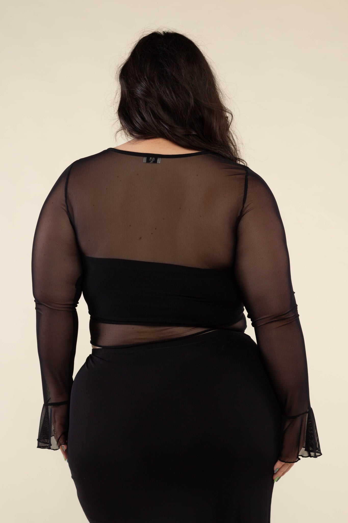 Square Neck Mesh Top