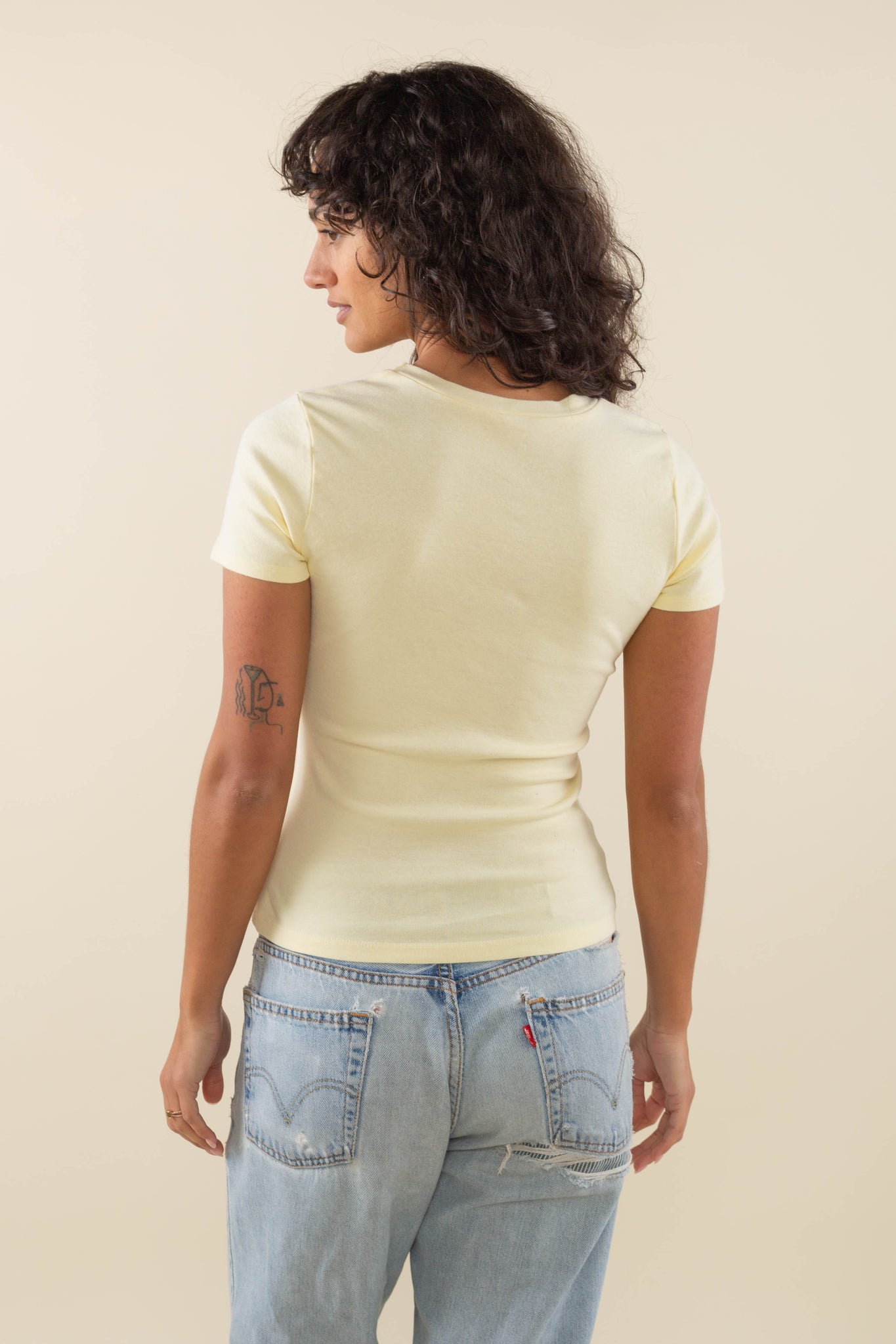 1x1 Cotton Rib Regular Length Baby Tee