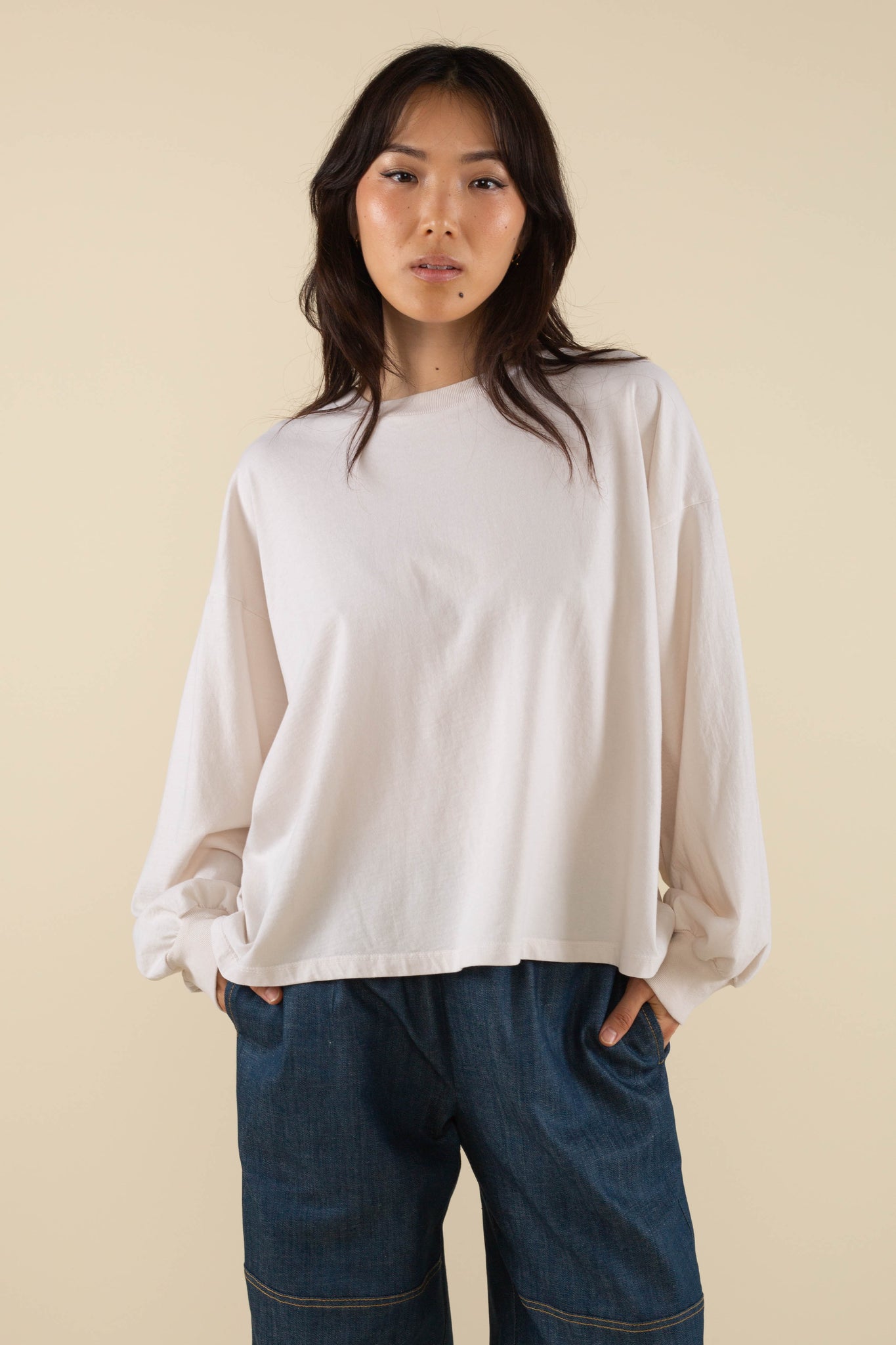 Vintage Boxy Garment Dyed Long Sleeve Tee