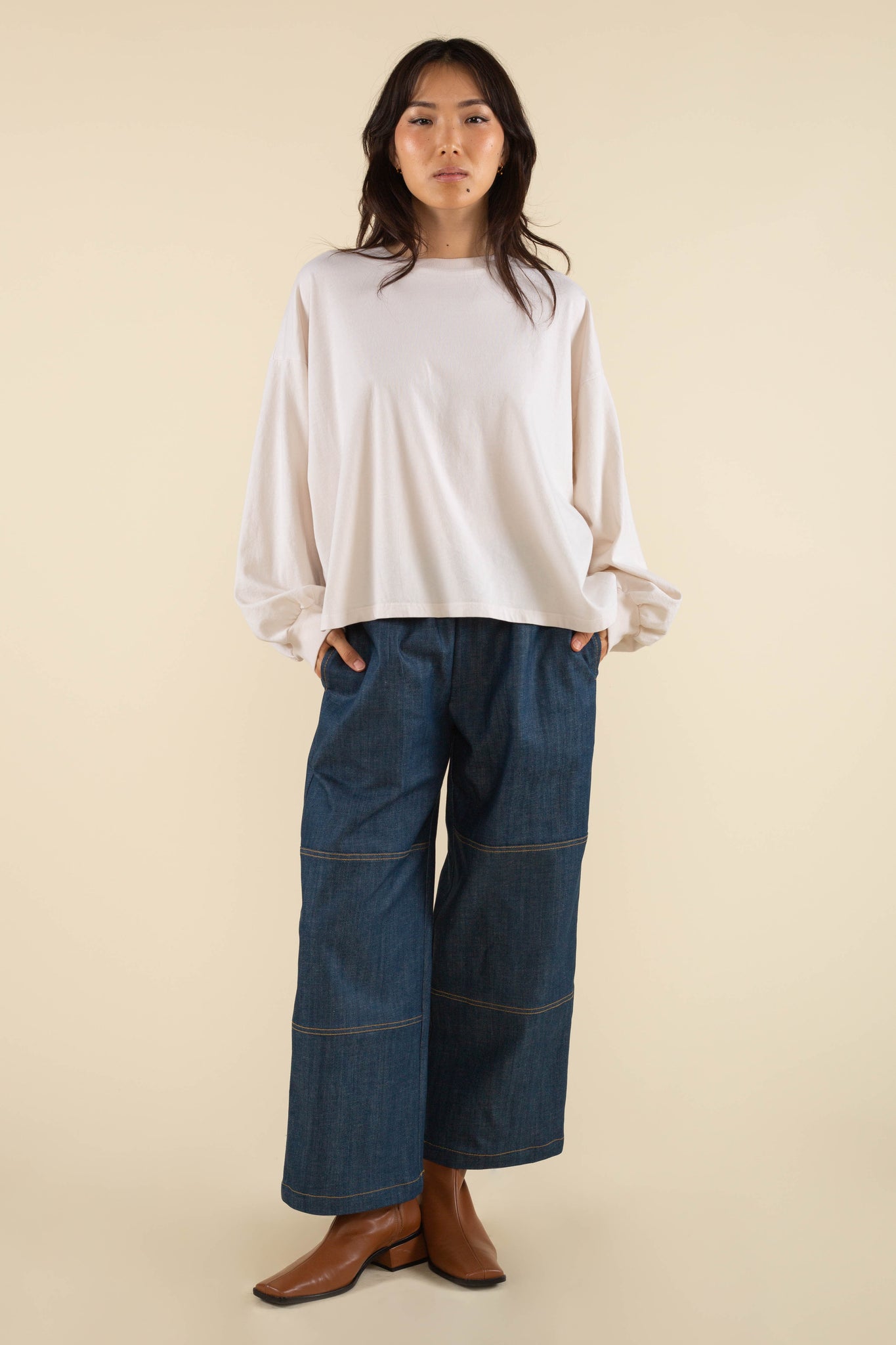 Vintage Boxy Garment Dyed Long Sleeve Tee