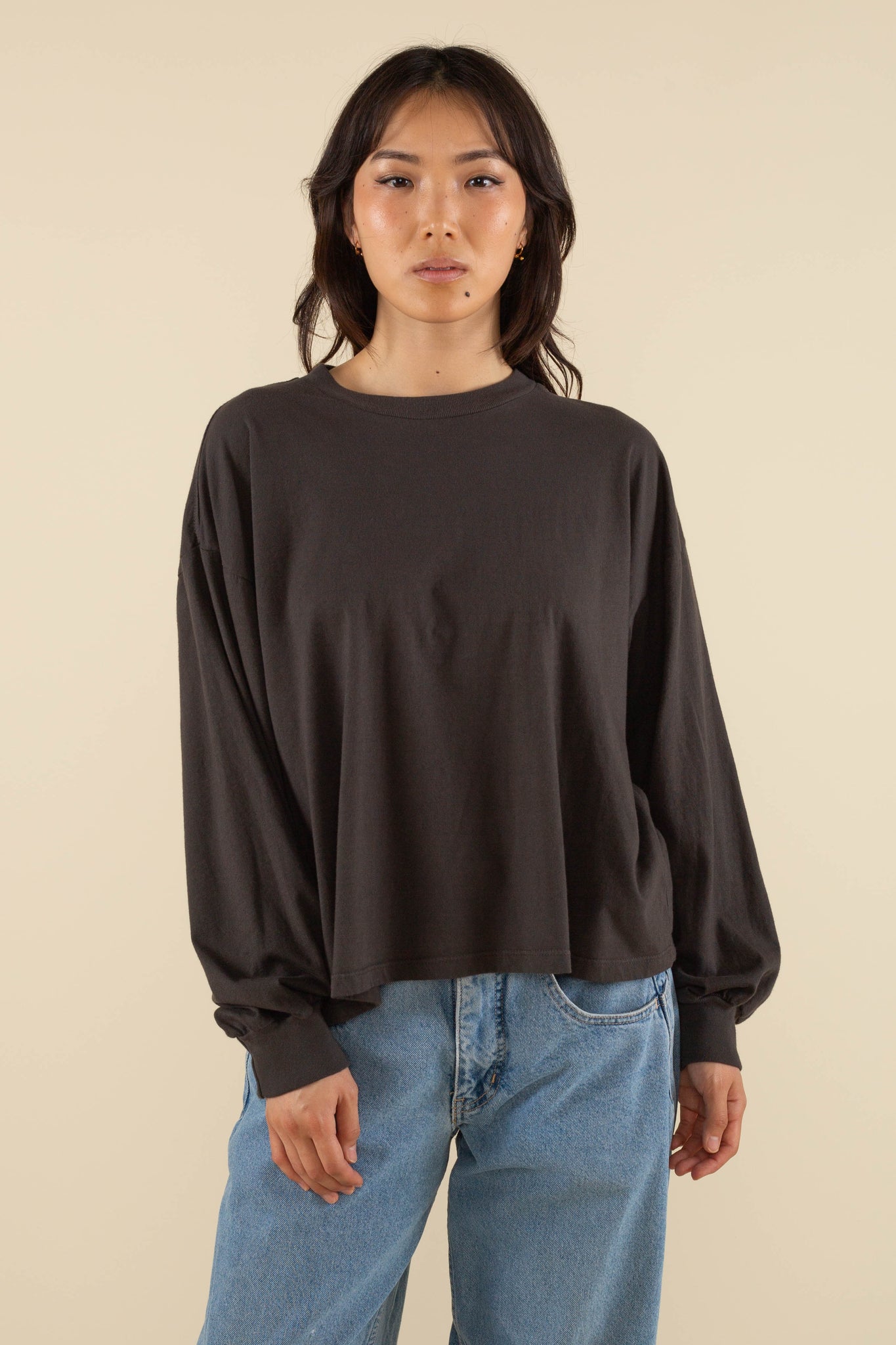 Vintage Boxy Garment Dyed Long Sleeve Tee