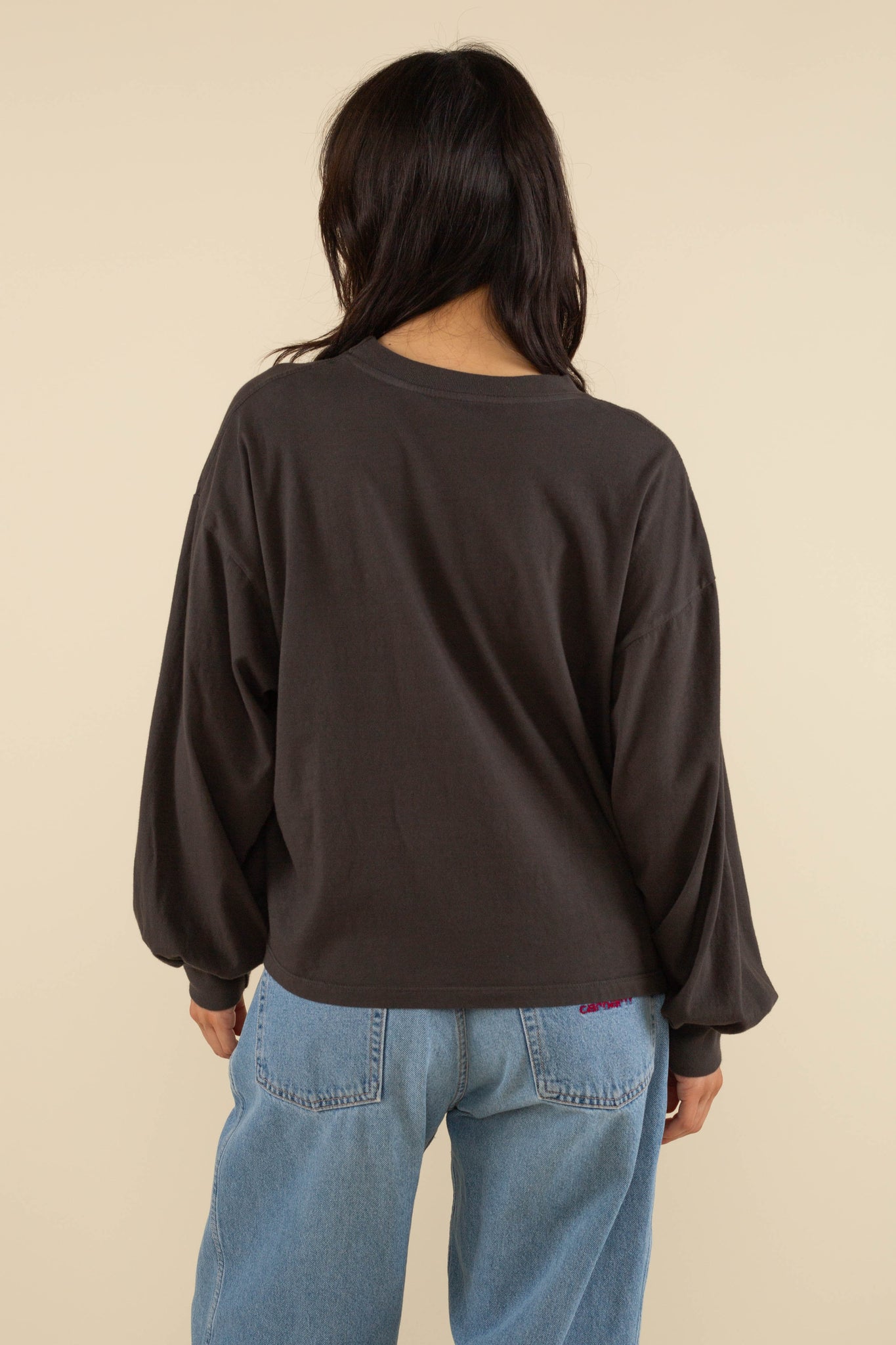 Vintage Boxy Garment Dyed Long Sleeve Tee