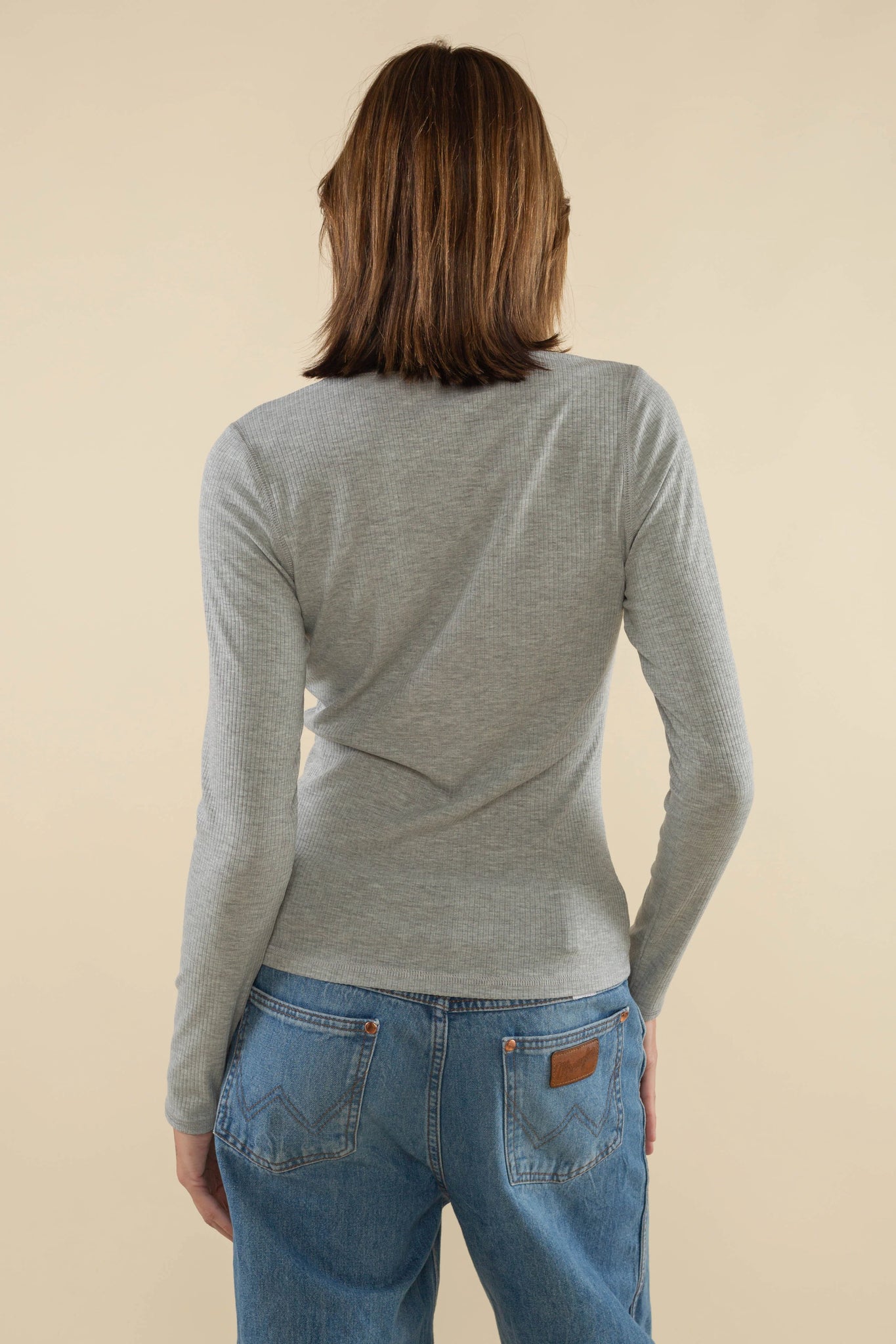 Full Length 4x2 Rib Long Sleeve Crewneck Shirt