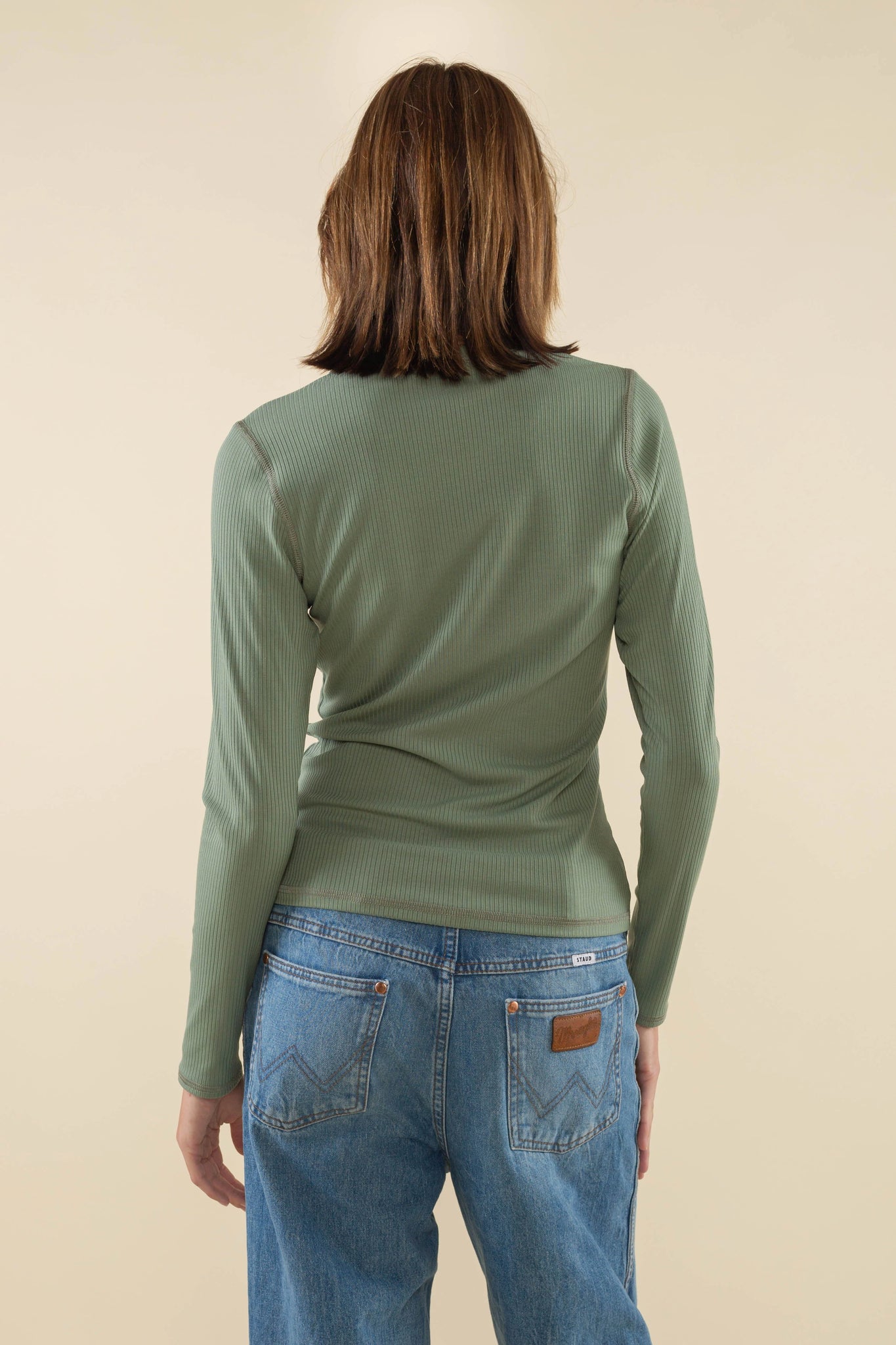 Full Length 4x2 Rib Long Sleeve Crewneck Shirt