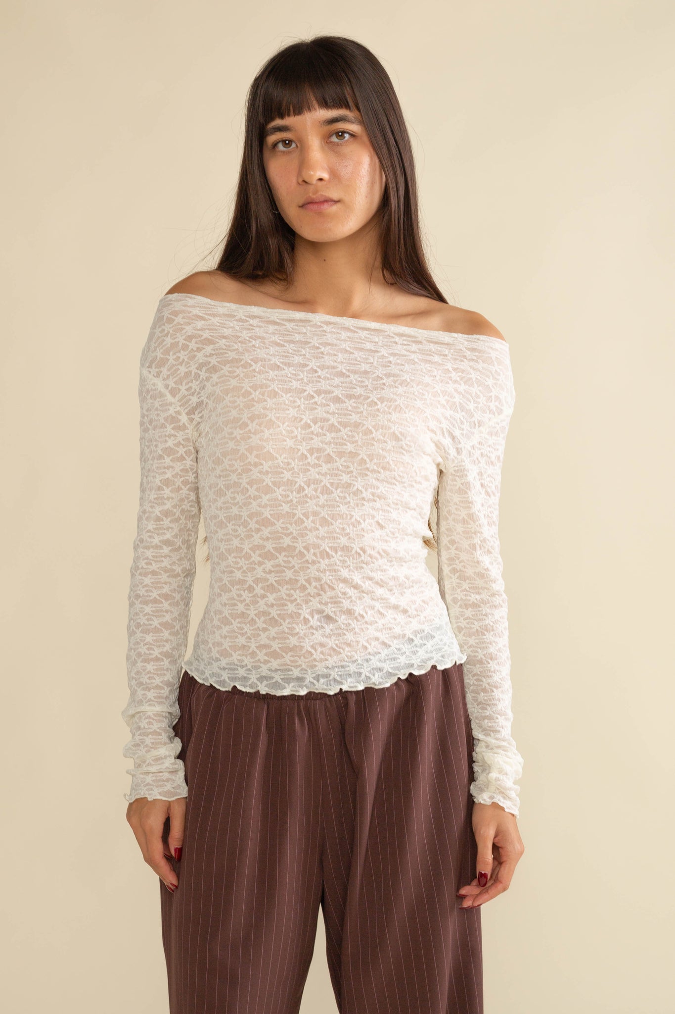 Sumi Lace Boatneck Top