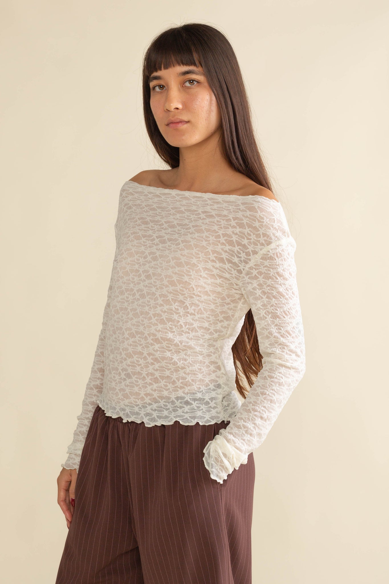 Sumi Lace Boatneck Top