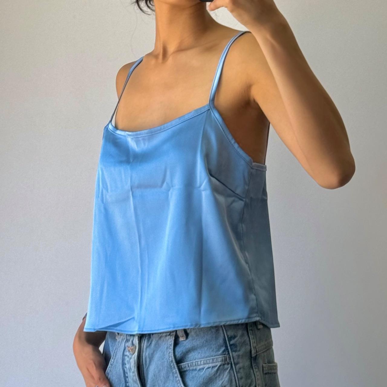 Satin Tank - Blue