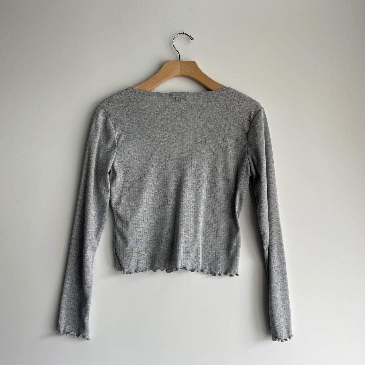 Pointelle Cardigan - H Grey