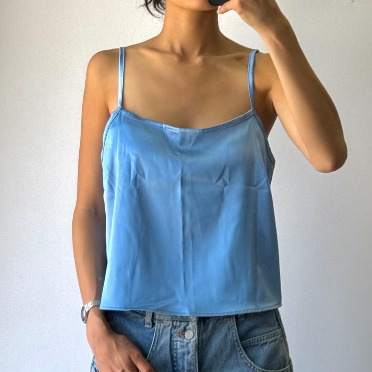 Satin Tank - Blue