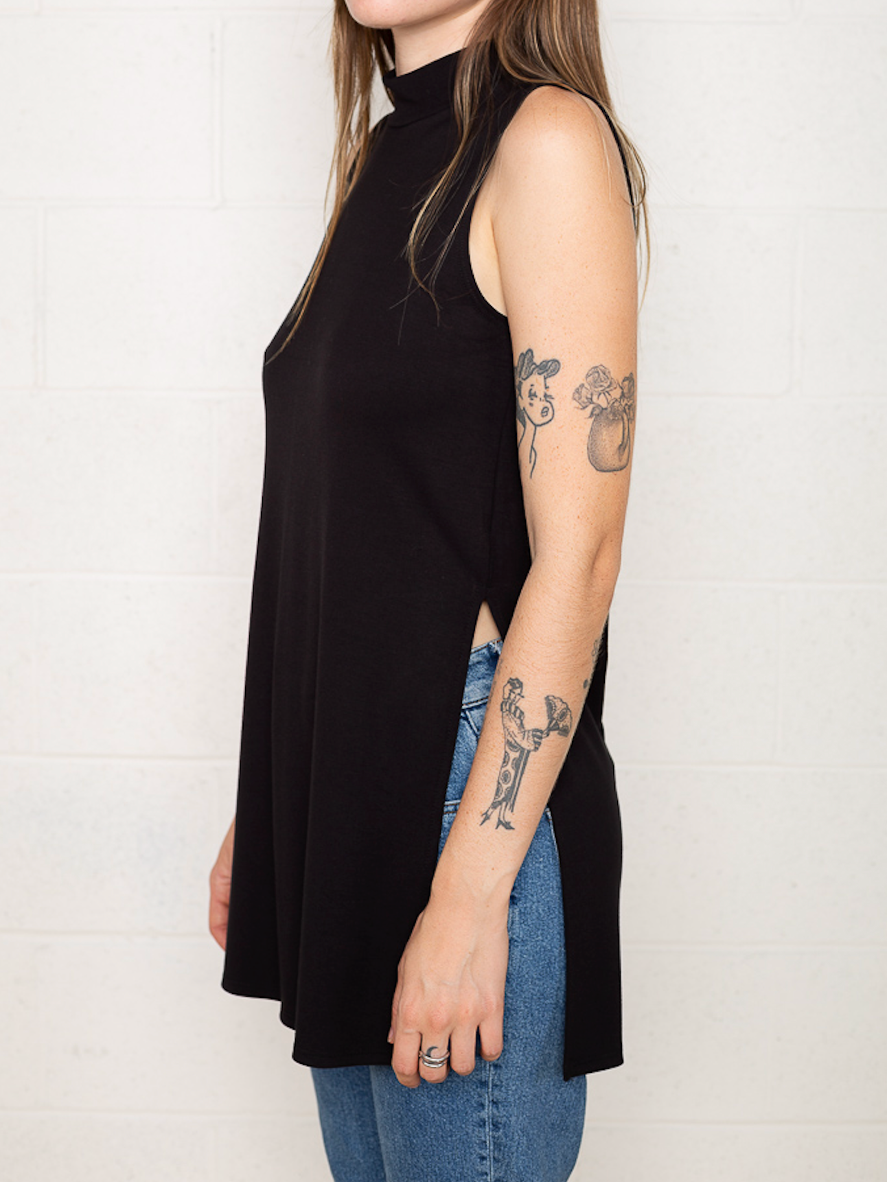 Mock Neck Tunic Tank