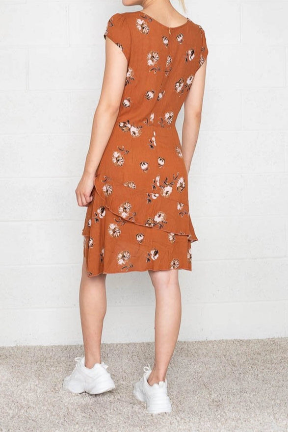 Floral Square Neck Dress