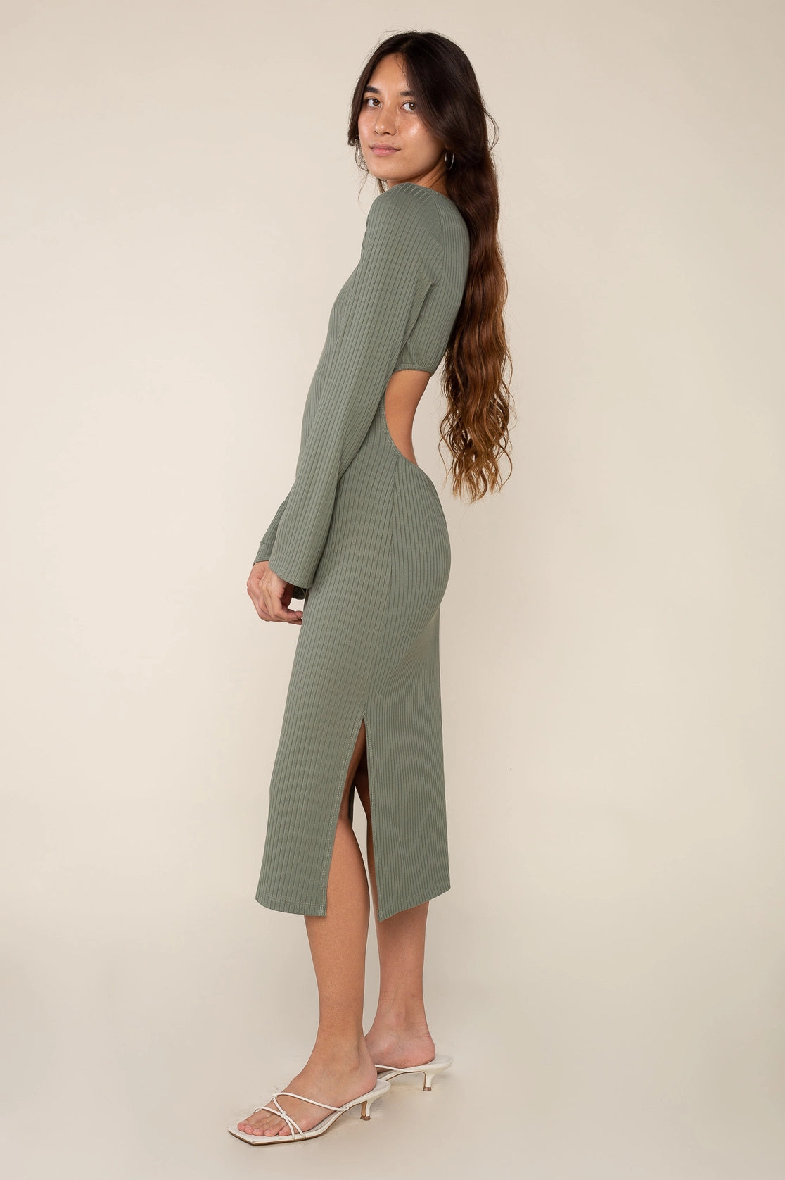 Cut Out Rib Dress