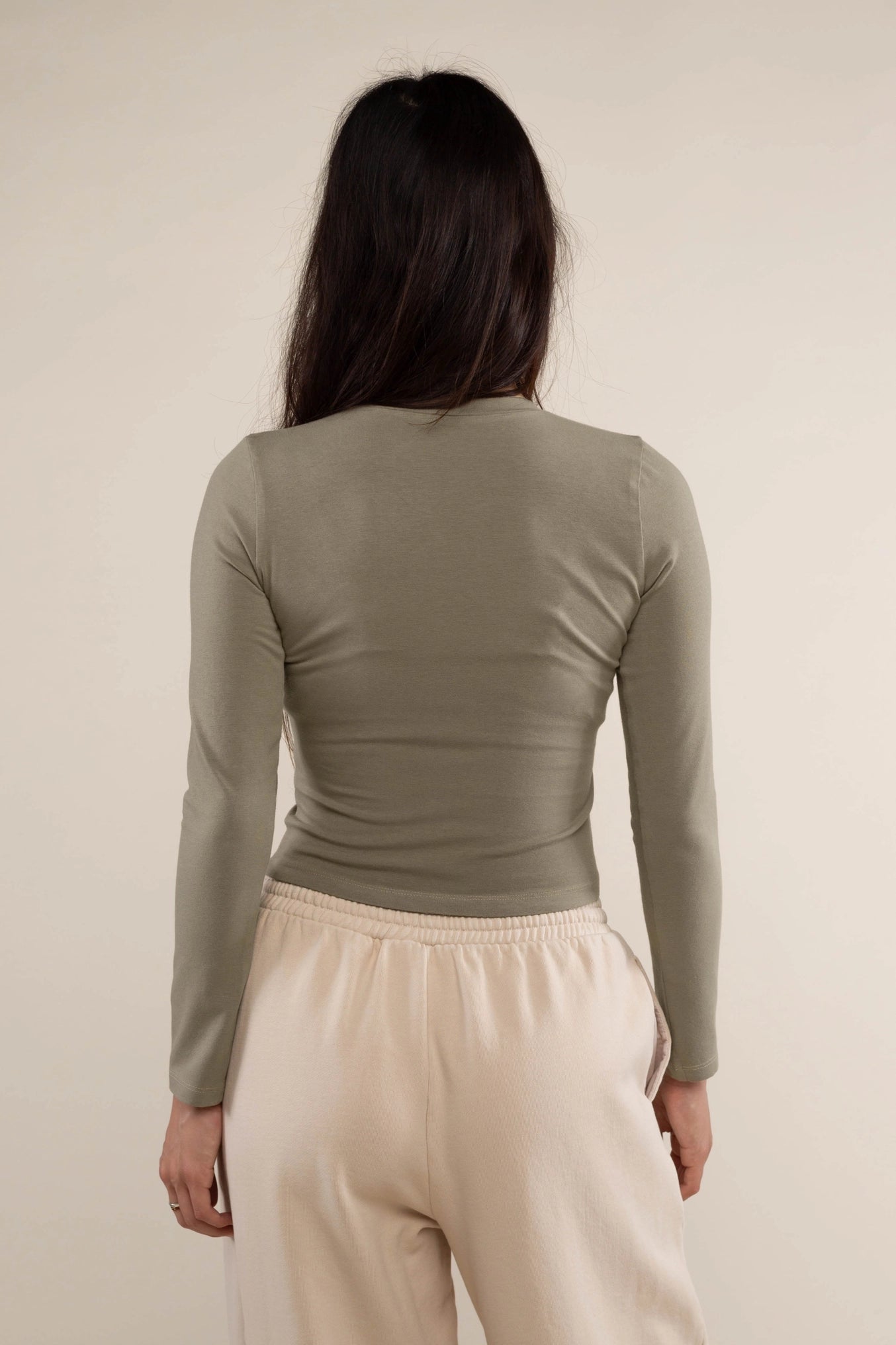 Hemp Crewneck Long Sleeve Top