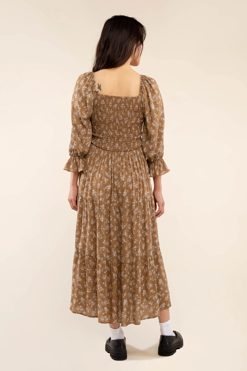 Floral Shirred Dress
