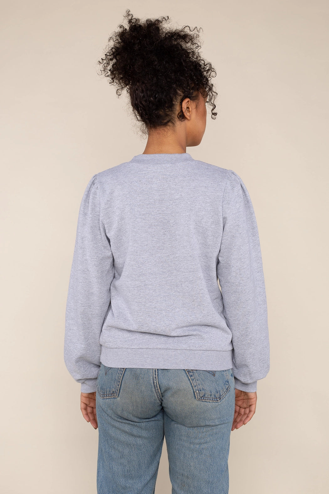 French Terry Shirred Sweatshirt
