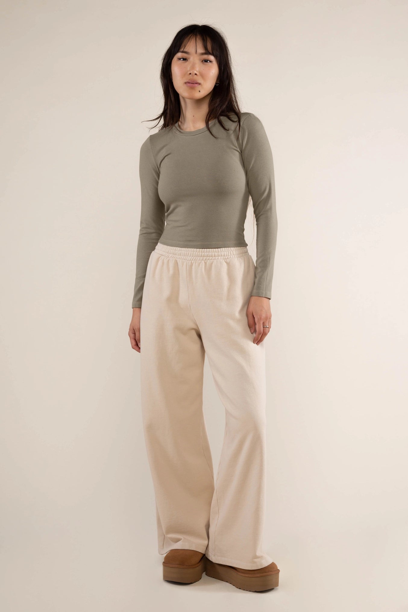 Hemp Crewneck Long Sleeve Top