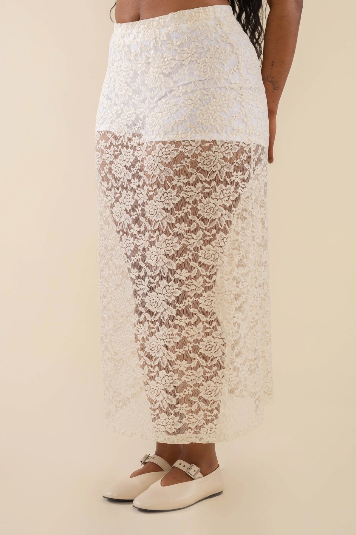 Sheer Lace Skirt