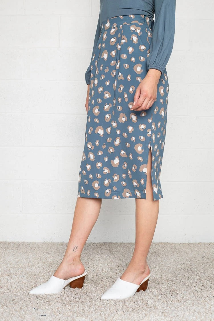 Woven Cheetah Skirt