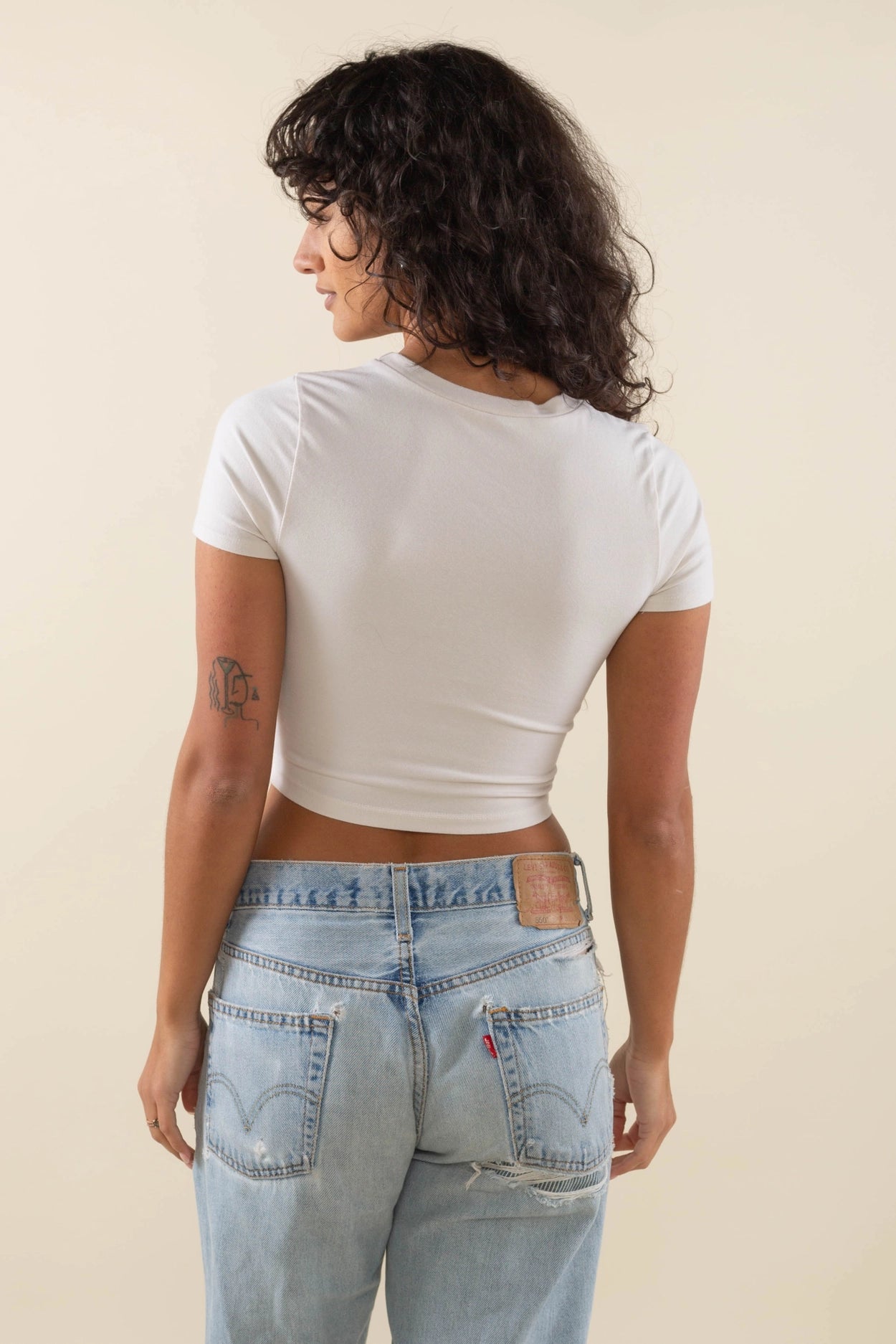 Cotton Spandex Cropped Baby Tee