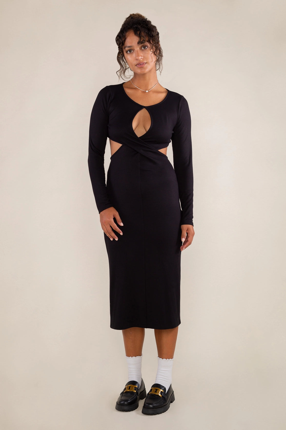 Cut Out Knit Dress