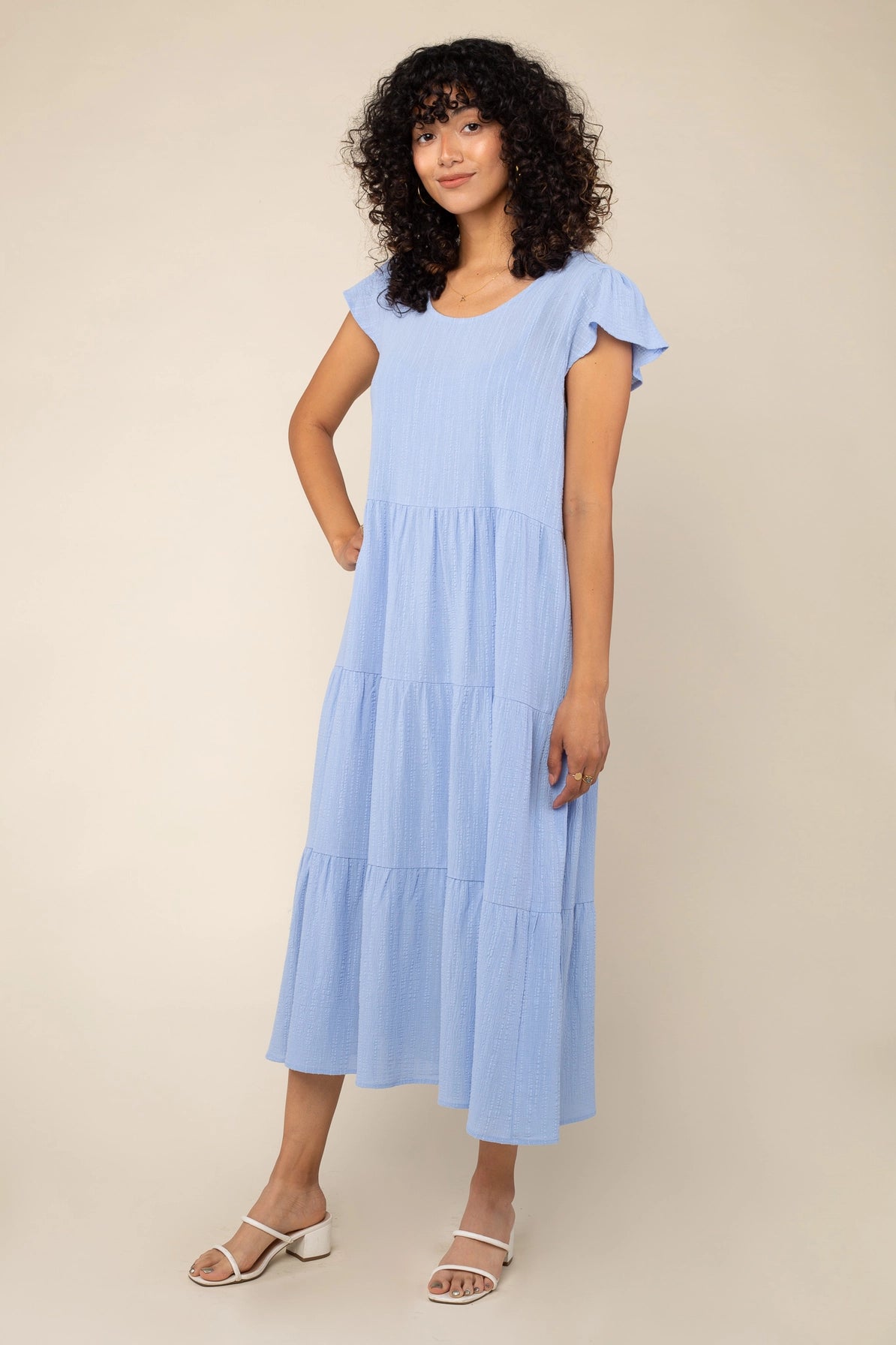 Tiered Cotton Gauze Dress