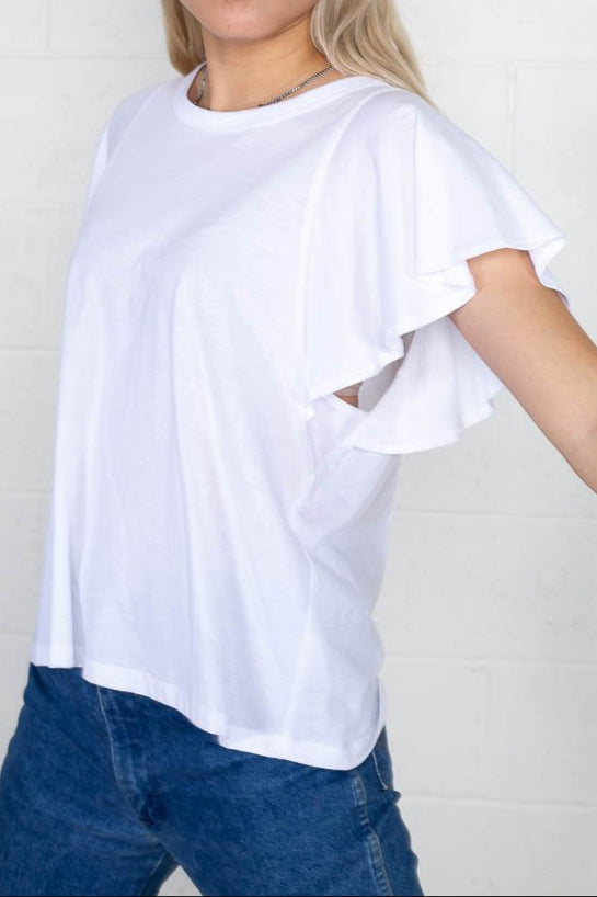 Ruffle Sleeve Tee