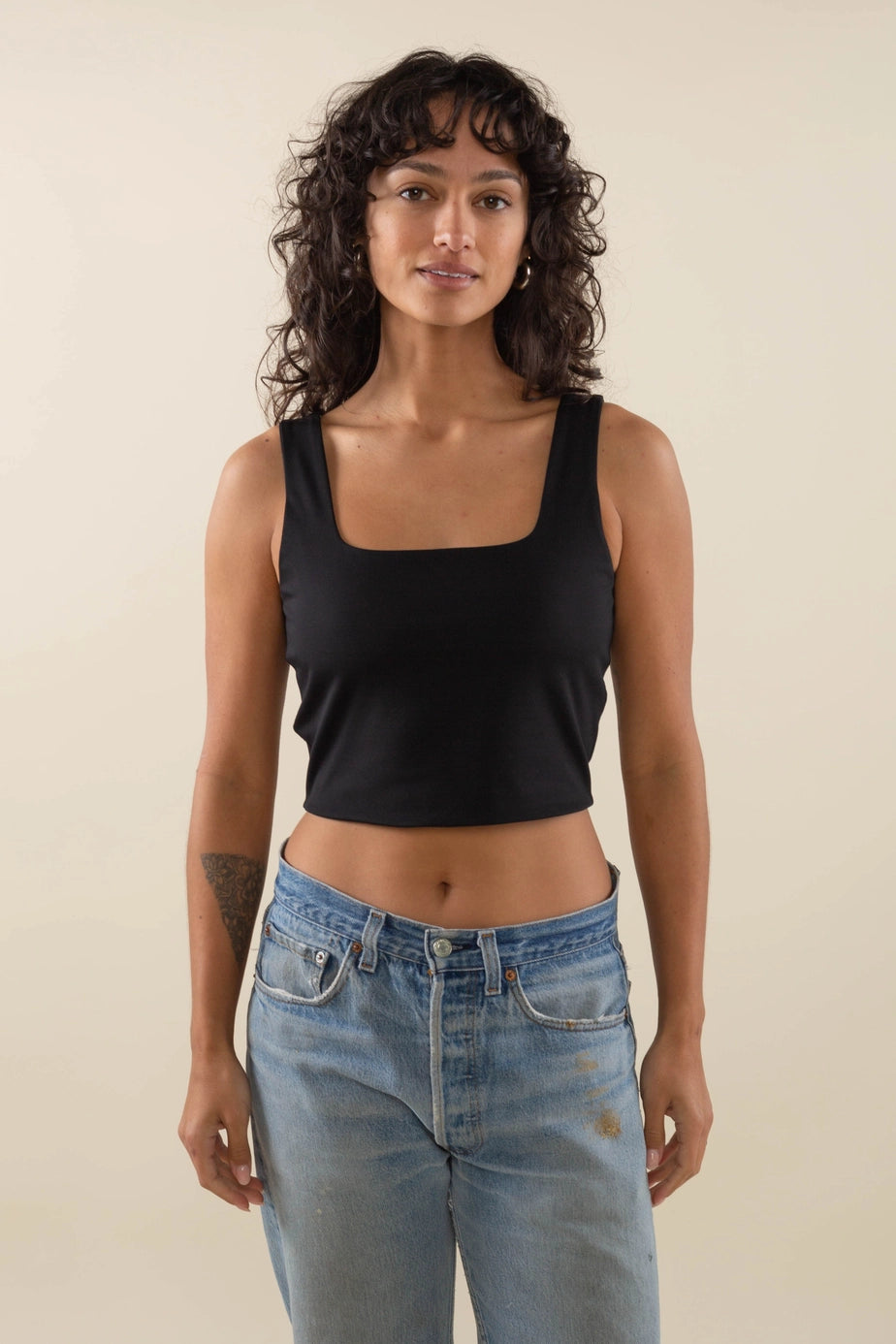 Square Neck Crop Tank